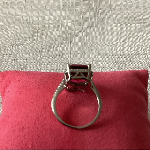 Watermelon Quartz Sterling Silver Ring - Picture 3 of 5